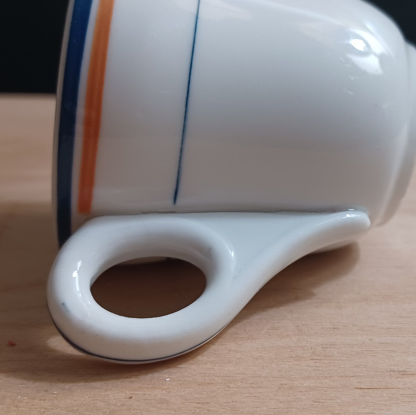 Vintage Gold & Blue Stripped Demitasse Cup