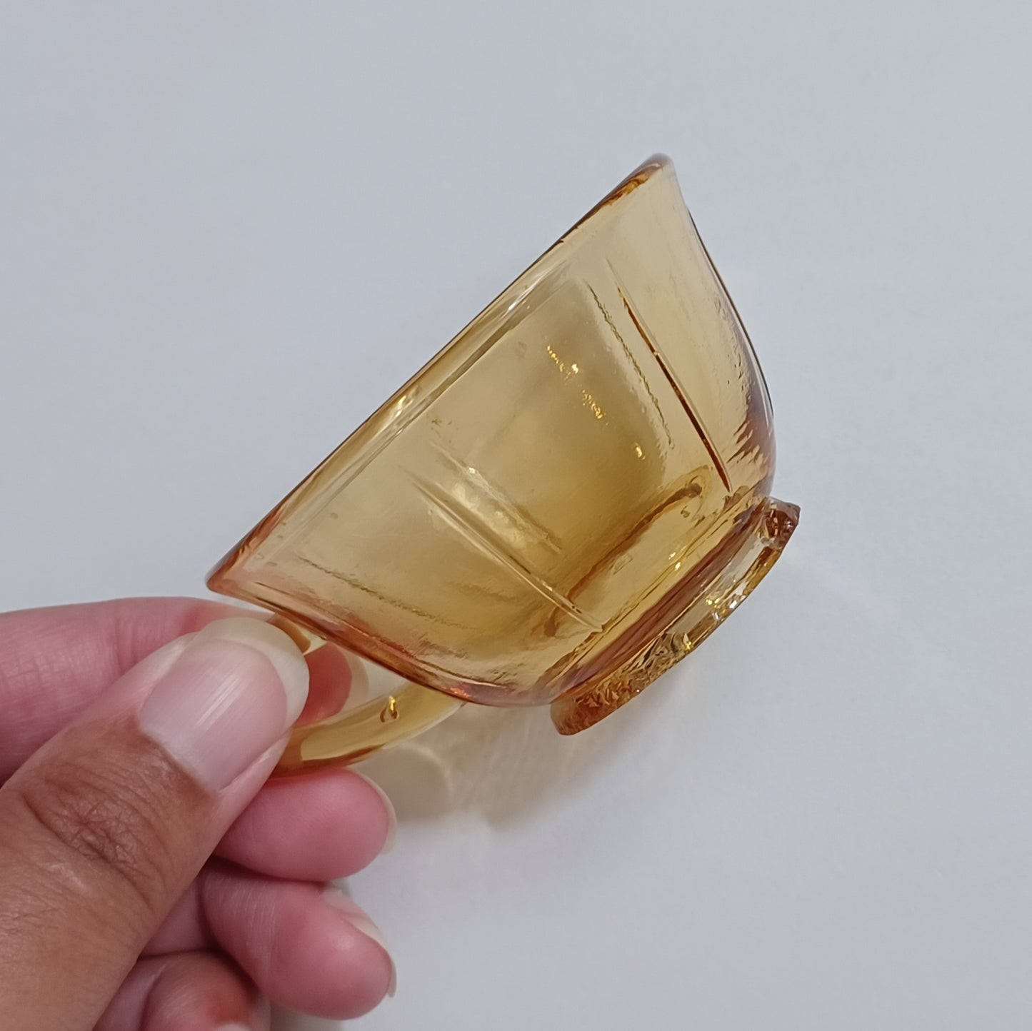 Vintage Amber Mini Teacup