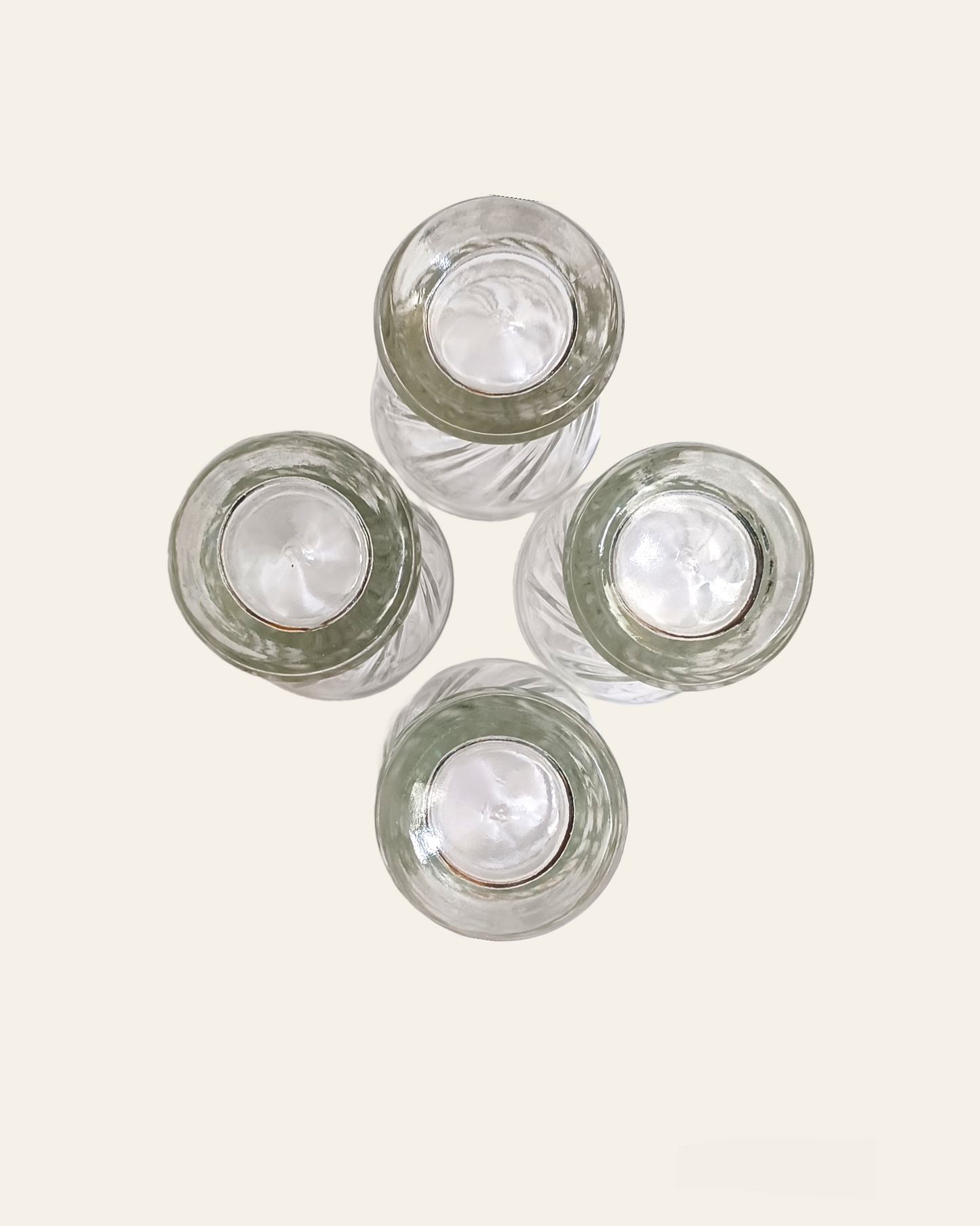 Vintage Double Line Swirl Juice Glasses