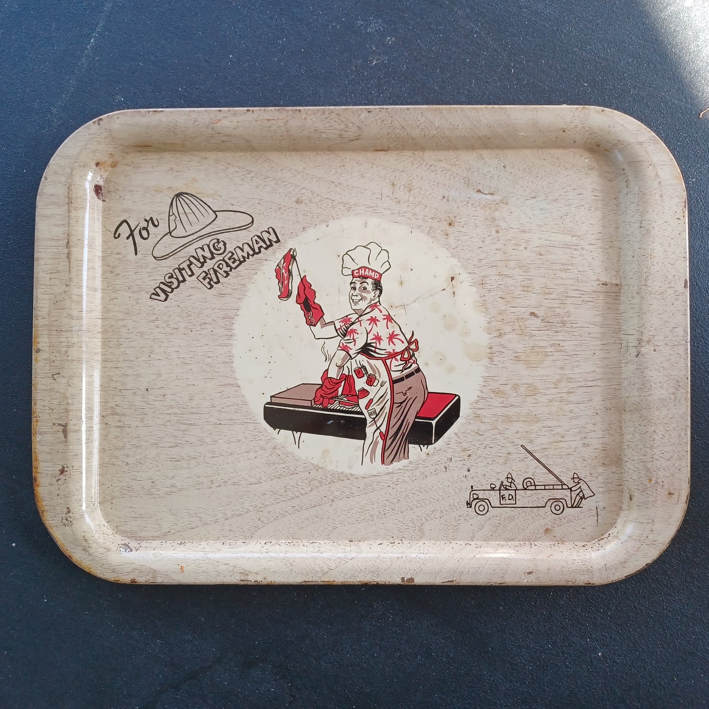 Vintage For Her Majesty Metal Tray