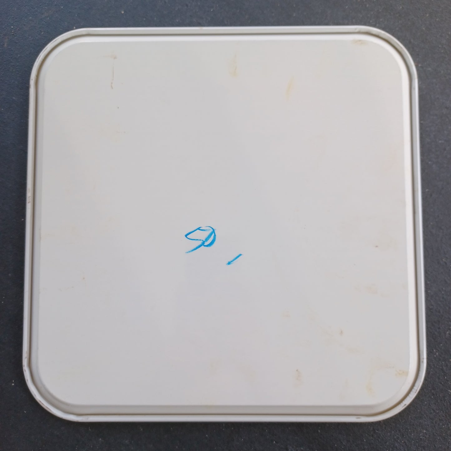 Vintage Enamel White Trays, Set of 7