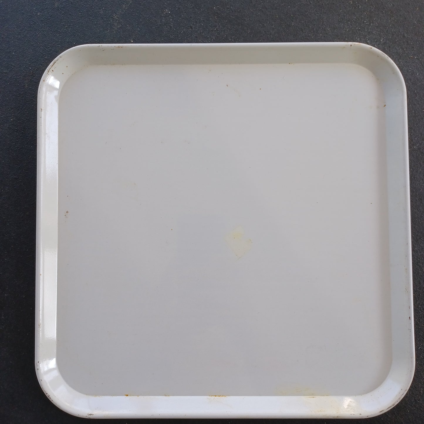 Vintage Enamel White Trays, Set of 7