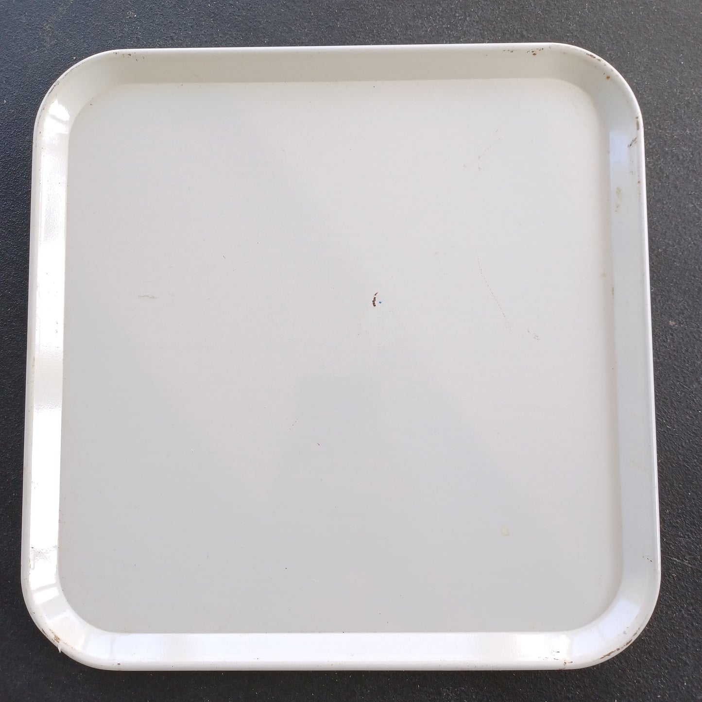 Vintage Enamel White Trays, Set of 7