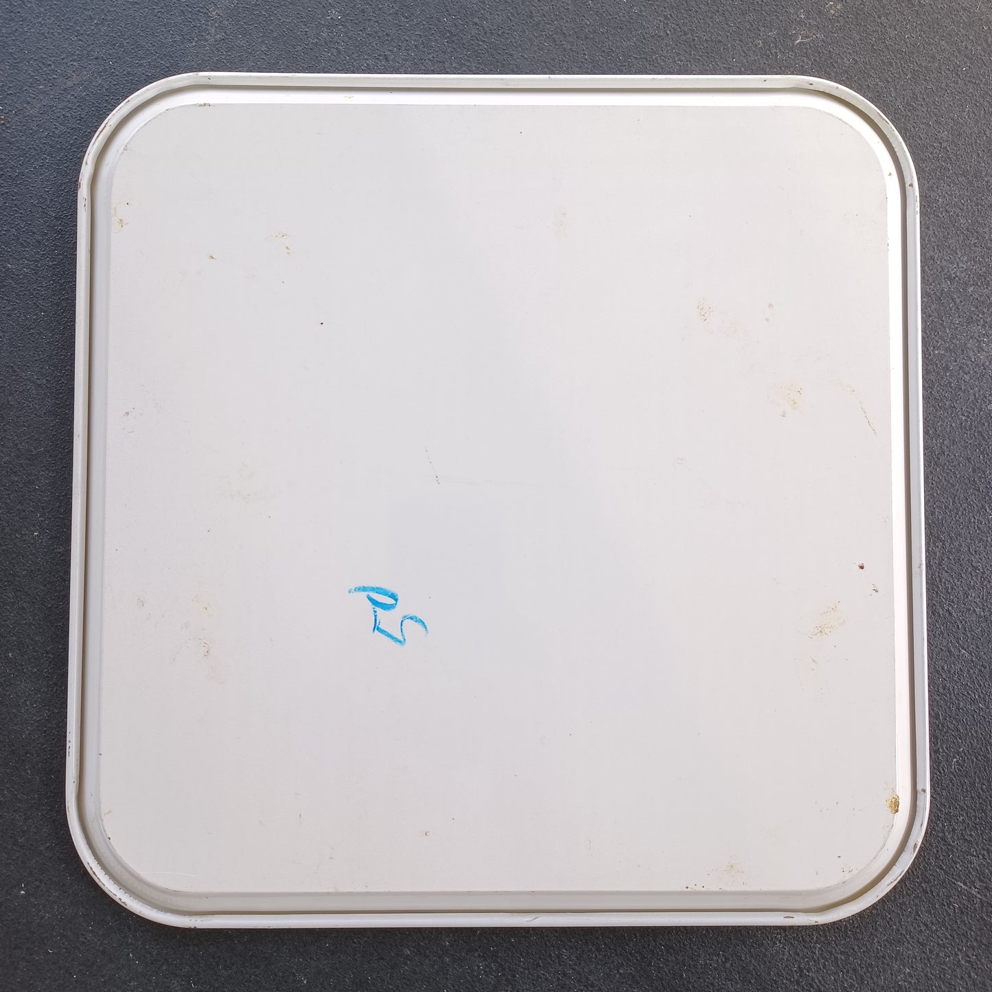 Vintage Enamel White Trays, Set of 7