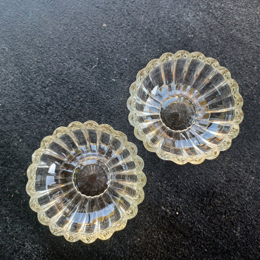 1950s National by Jeanette Glass Nut Cups, Set of 2