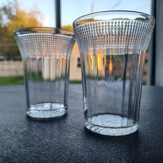 Vintage 8oz Juice Glasses, Set of 2