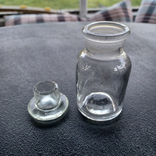 Vintage Medicine Jar w/Lid