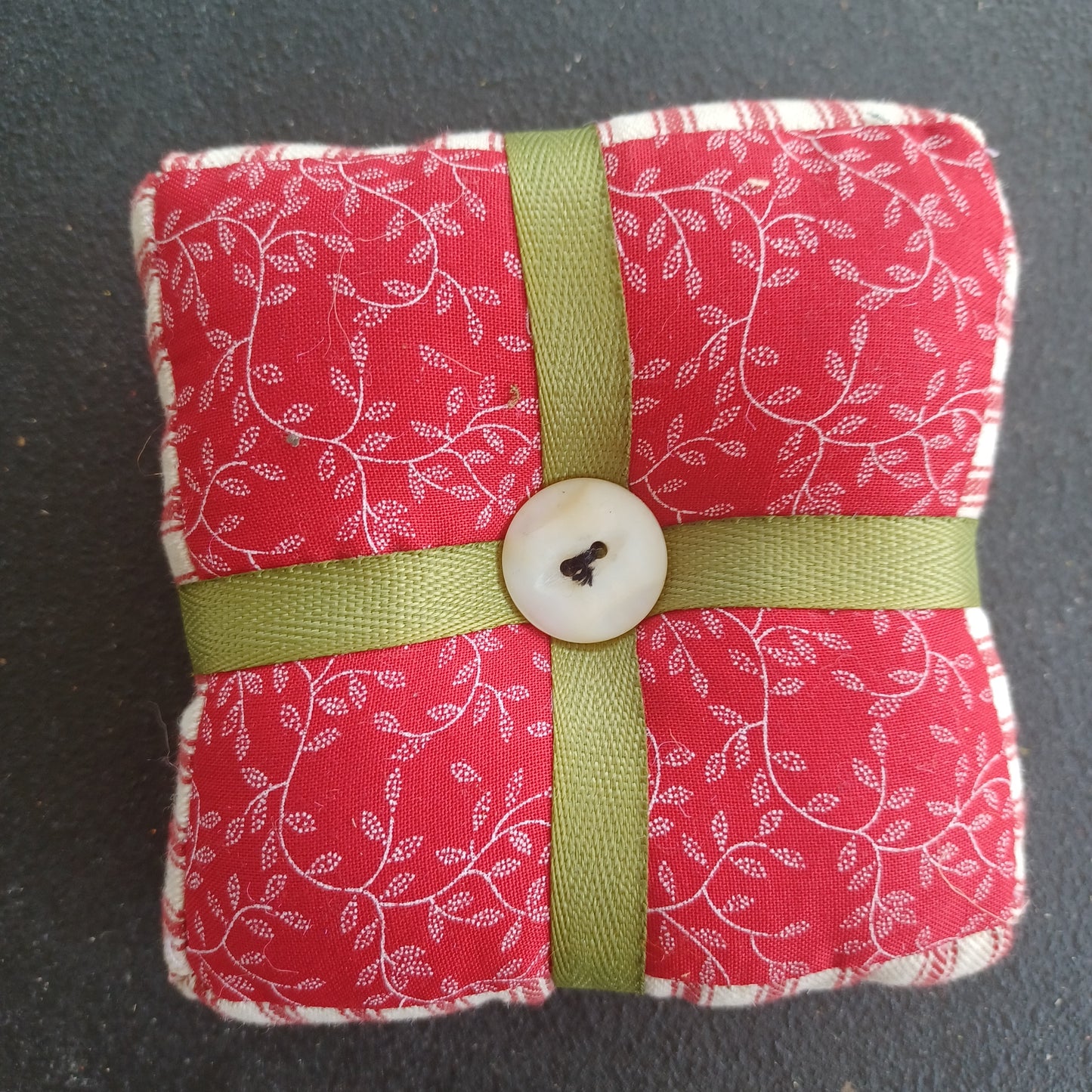 Pin Cushions (green ribbon)