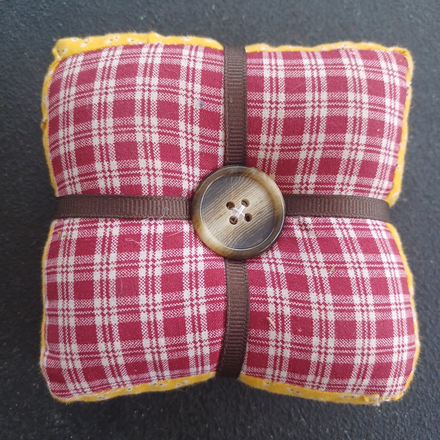 Pin Cushions (brown ribbon)