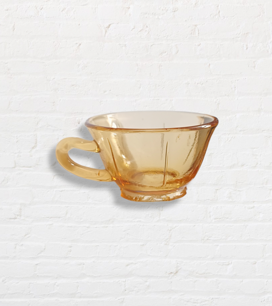 Vintage Amber Mini Teacup