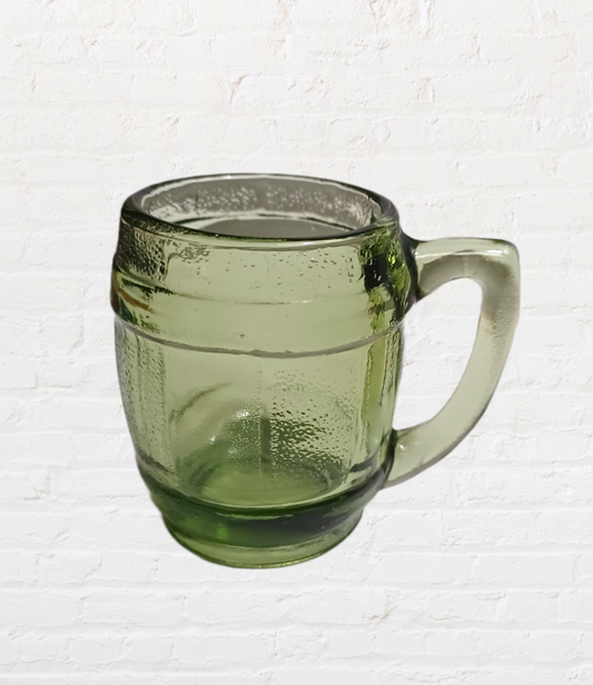 Vintage Green Barrel Toothpick Holder