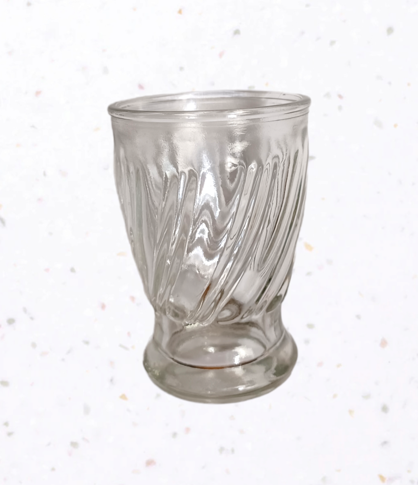 Vintage Double Line Swirl Juice Glasses