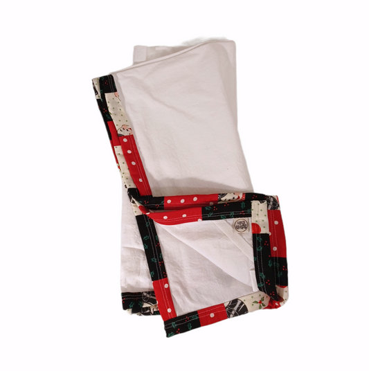 Snowman Red + Black Dishtowel