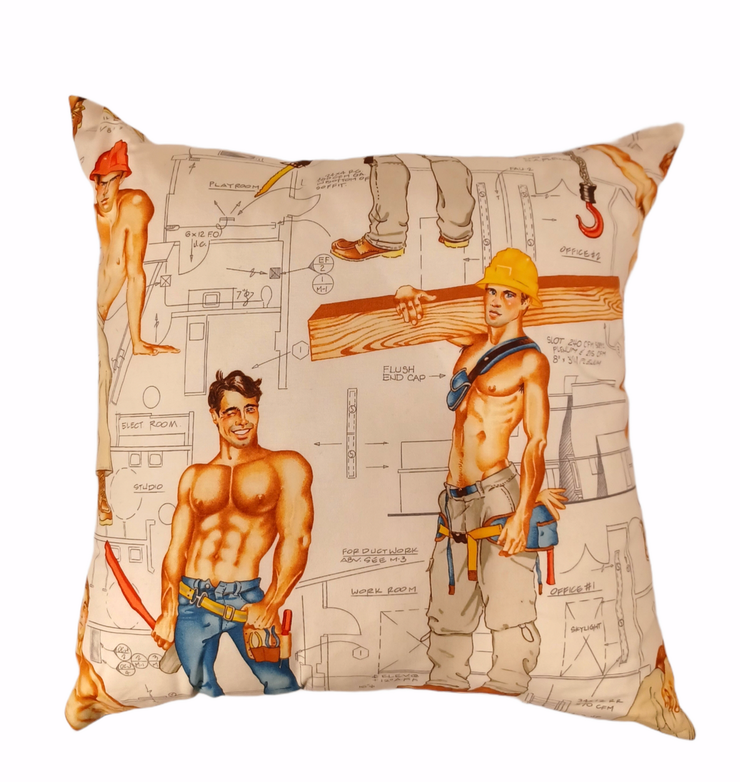 Construction Guys Pillow