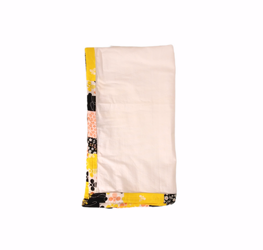 Yellow + Peach Bees Dishtowel